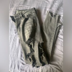American Eagle distressed black jeans, size 6